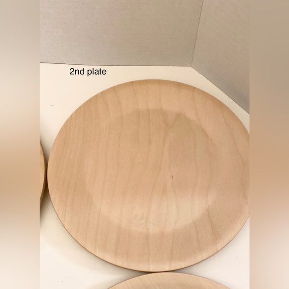 White birch wood plates, set of 5 (#A) - Picture 7 of 10